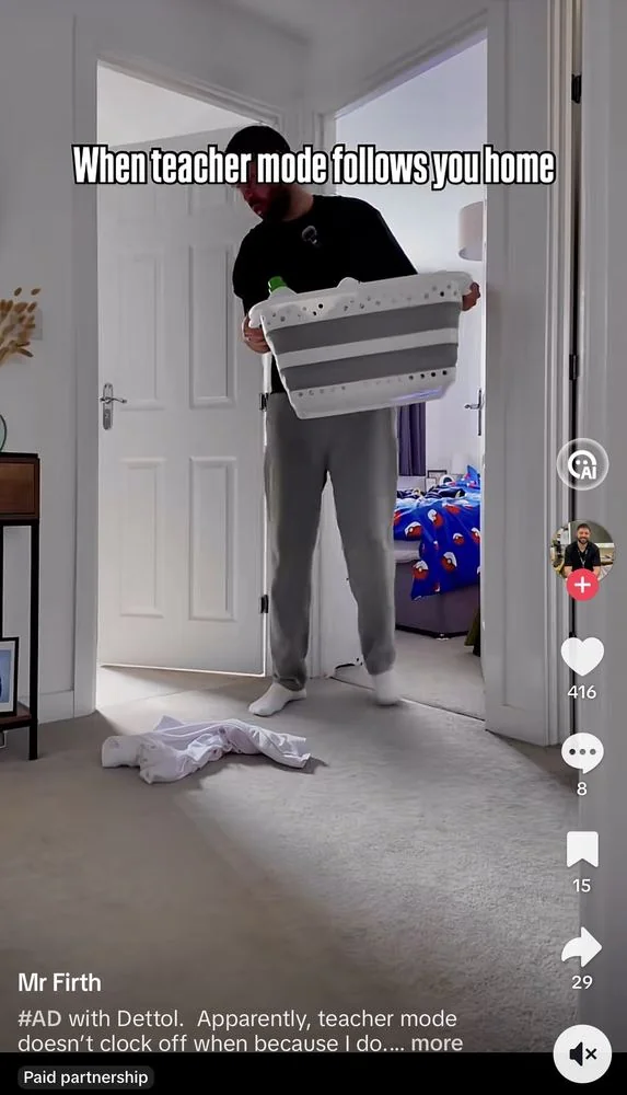 Dettol sponsored TikTok example